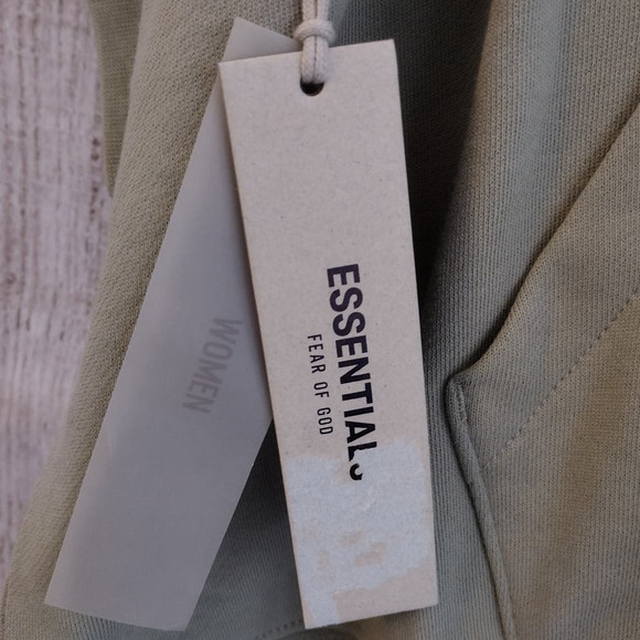 Fear of God | Oversized Green Essentials 77 3/4 Sleeve French Terry Hoodie - Picture 6 of 15